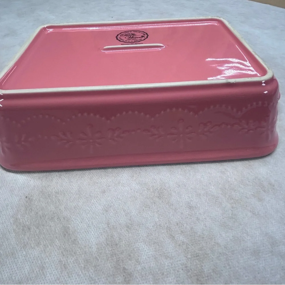 The Pioneer Woman Pink Stoneware DishSweet Romance‎ Blossoms Pattern 7”x10”